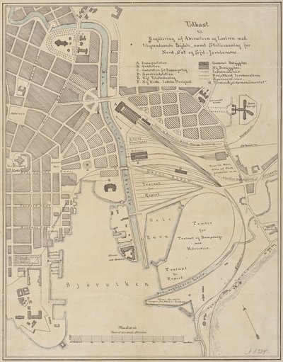Ontwerp voor de regulering van de Akerselva en Loelva met aangrenzende wijken door Unknown